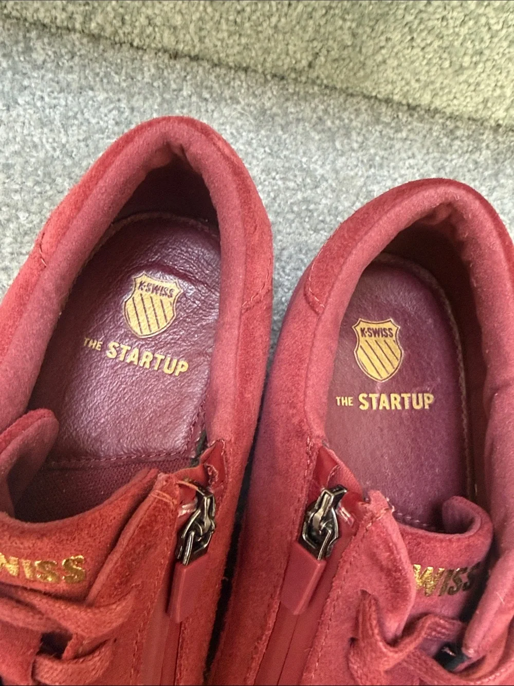 K-Swiss Low-Top Start-Up Maroon Suede Sneakers